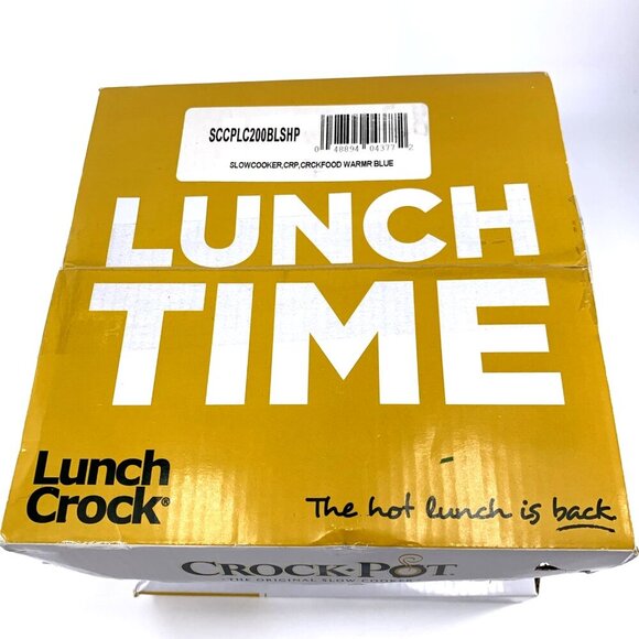 Crock Pot Lunch Crock Portable Slow Cooker Food Warmer White & Blue NIB - Picture 5 of 6